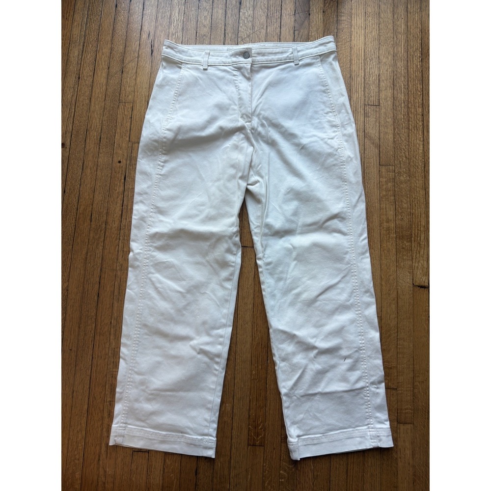 Banana Republic Women's Weekender Straight gi Pants Cream Size 14 - Picture 4 of 9